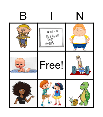 ADJECTIVE BINGO Card