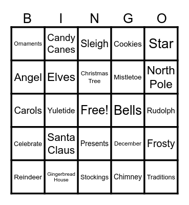 Christmas BINGO Card
