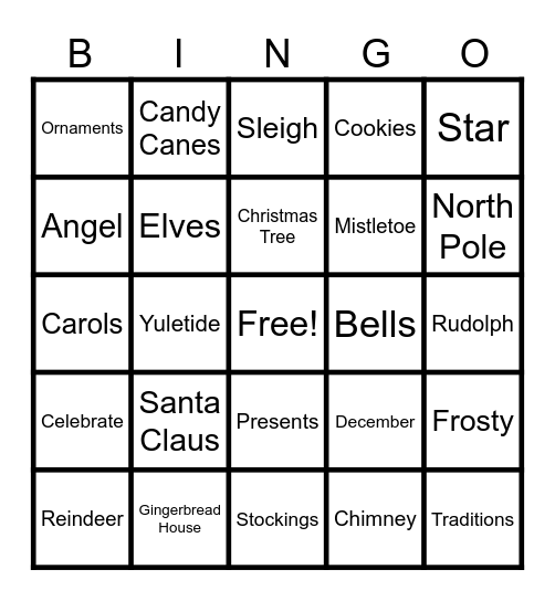 Christmas BINGO Card