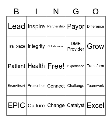 Synapse Health Holiday Bingo Card
