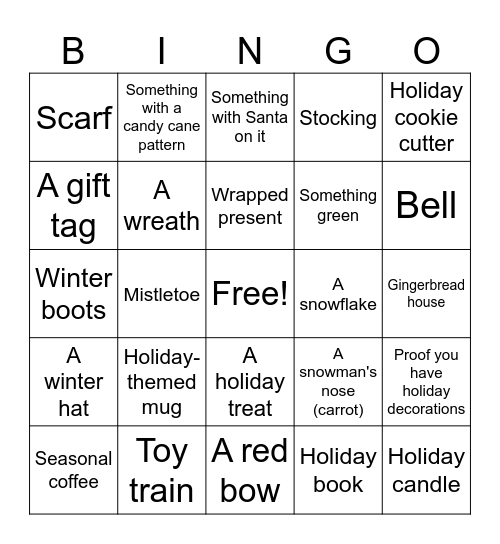 LPM Holiday Bingo Card