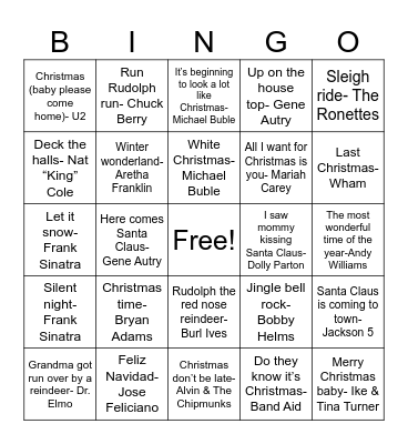 Christmas BINGO 2023 Bingo Card
