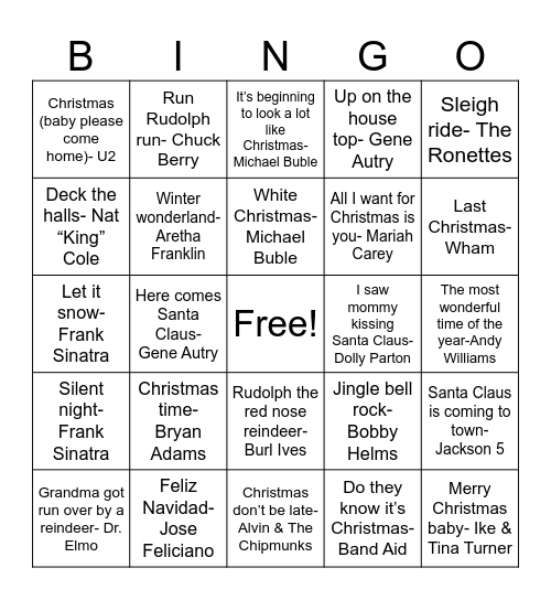 Christmas BINGO 2023 Bingo Card
