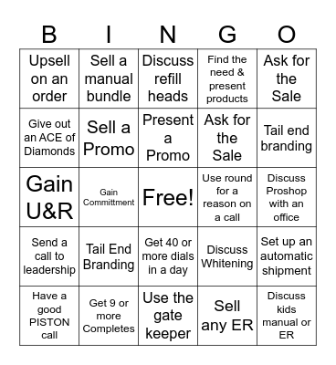 Monday Bingo Card