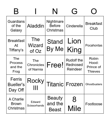 US Commercial SF Bingo Card