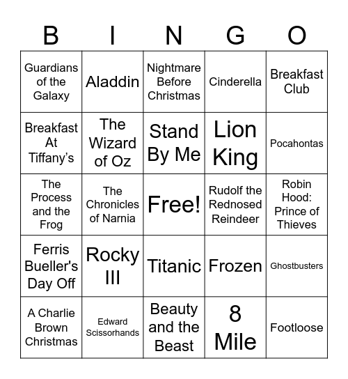 US Commercial SF Bingo Card