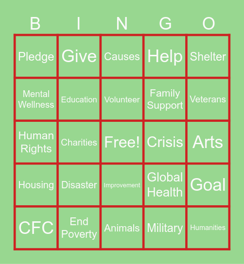 CFC BINGO Card