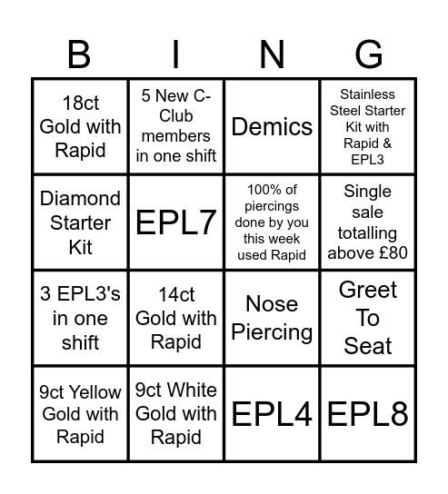 Lincoln 219 Bonkers Bingo Card