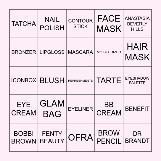 IPSY BINGO Card