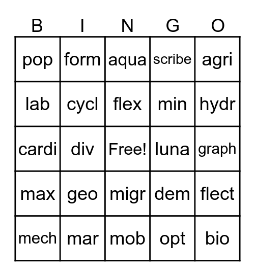 Bingo Card