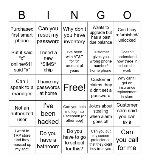 Arcadian ‘23 Bingo Card