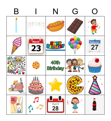 Sukumar's Birthday Bingo Card