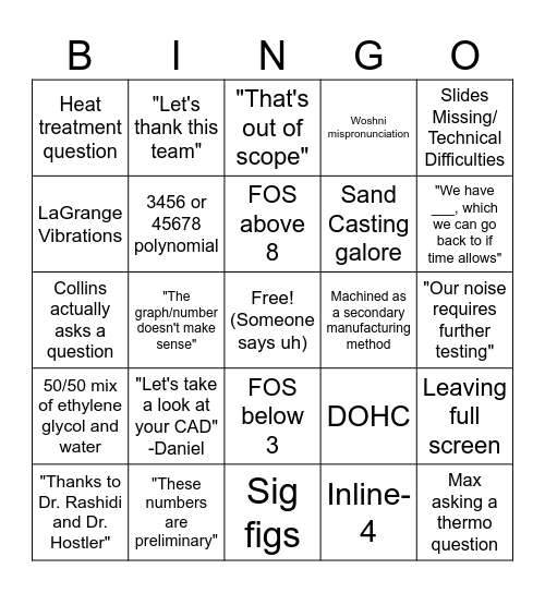 360 DDR Bingo Card