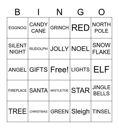 Christmas Bingo Card