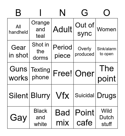 P2 Bingo Card