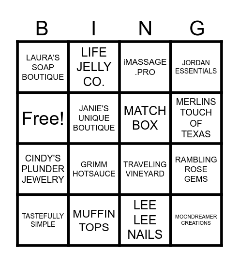 HOLIDAY  EXPO Bingo Card