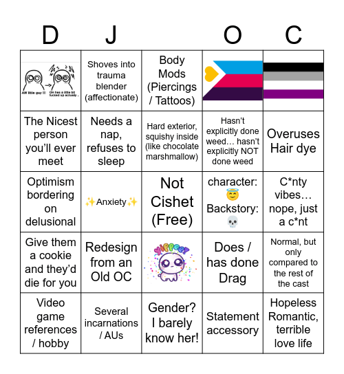 DJ OC Bingo Card