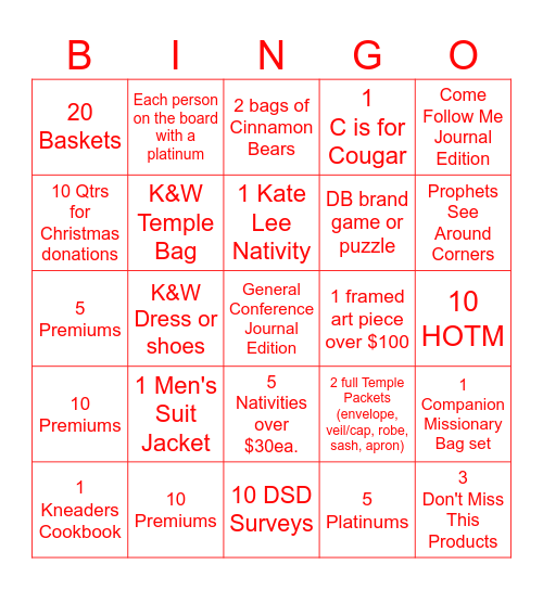 RED TEAM BINGO Card
