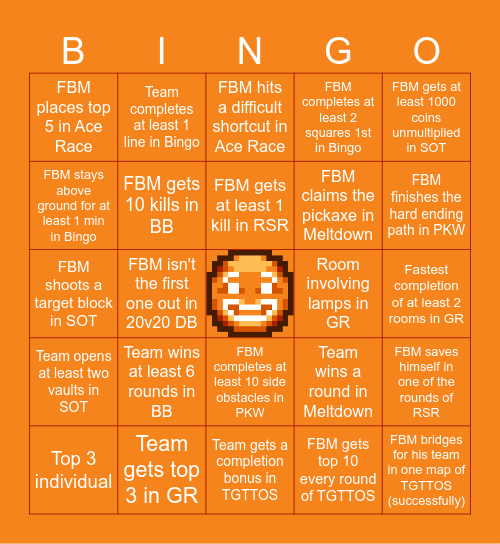 FBM MCC 35 Bingo Card