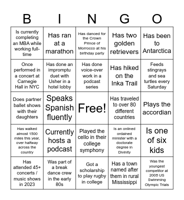 Impax Bingo Card