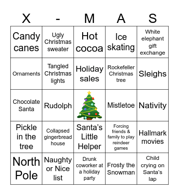 CHRISTMAS BINGO! Bingo Card