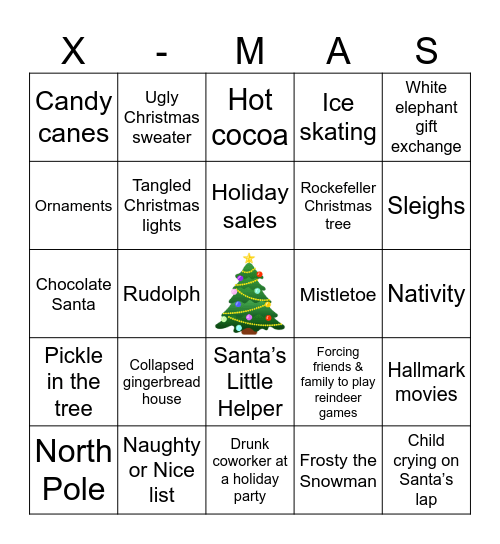 CHRISTMAS BINGO! Bingo Card