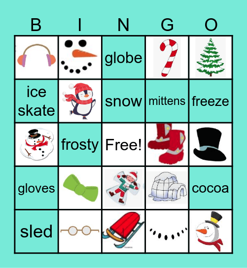 SNOWMAN Bingo Card