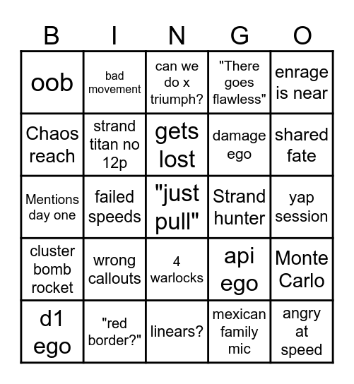 LFG Bingo Floatz and Profit edition Bingo Card