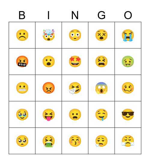 James’s Bingo Card