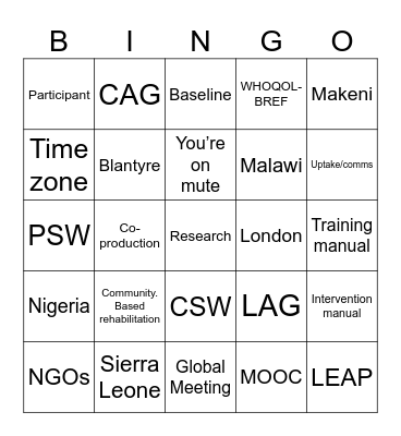 SUCCEED festive part 2023 Bingo Card