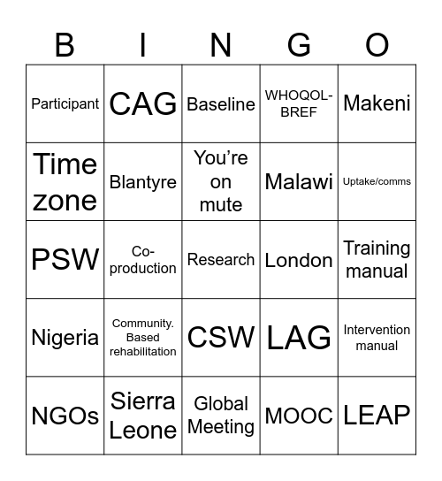 SUCCEED festive part 2023 Bingo Card