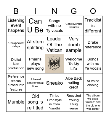 ¥$ Bingo Card