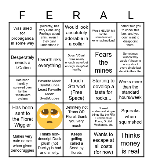 Free Terran™ Bingo Card