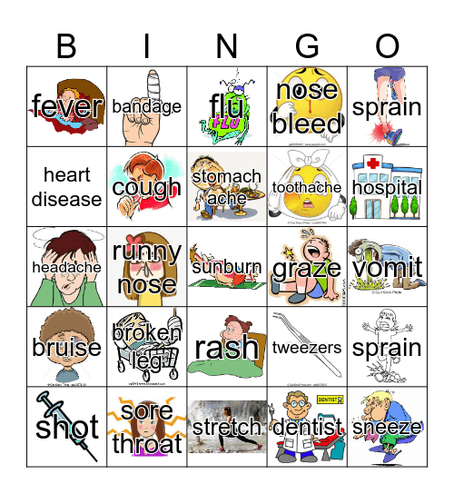 health problems bingo Card