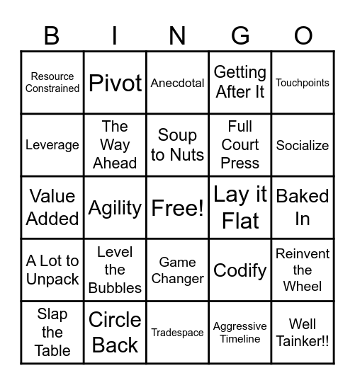 Wolfhound Bingo Card