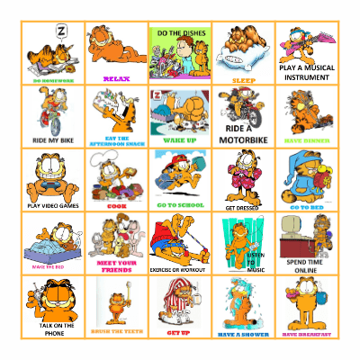 Daily routines Bingo Card