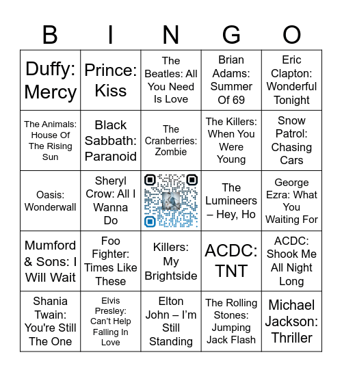 Alex Dobson Music Bingo_Round 2 Bingo Card