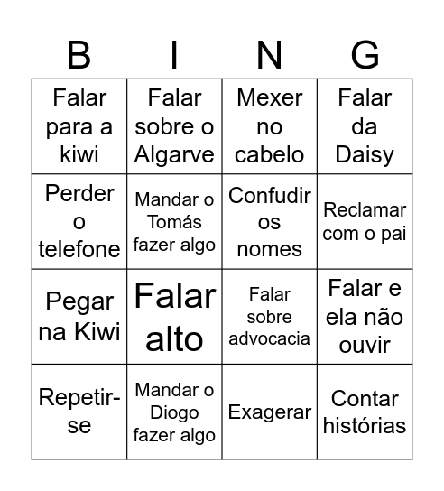 Bela Bingo Card