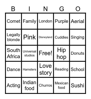 Viviana Bingo Card