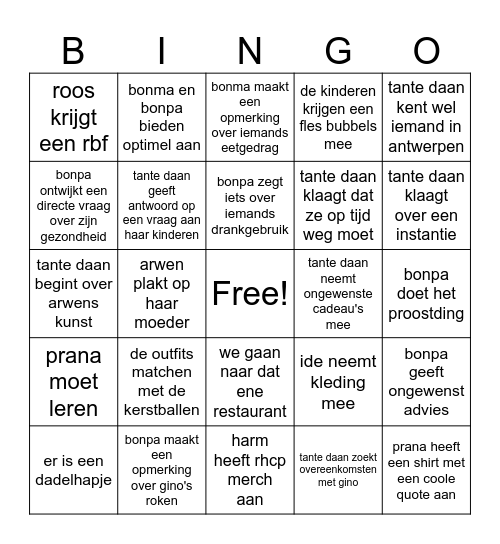 Bingo mama Bingo Card