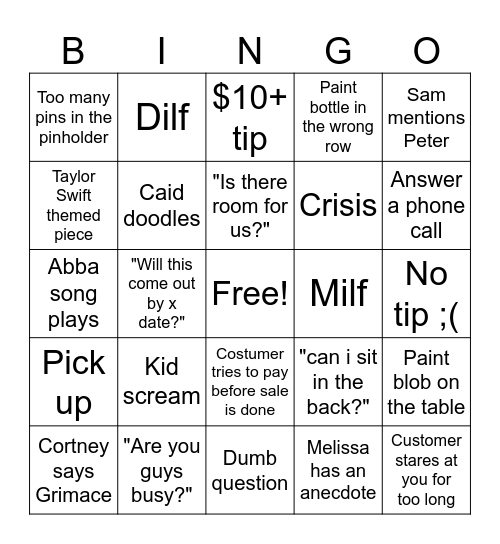 Bingo Slay Bingo Card