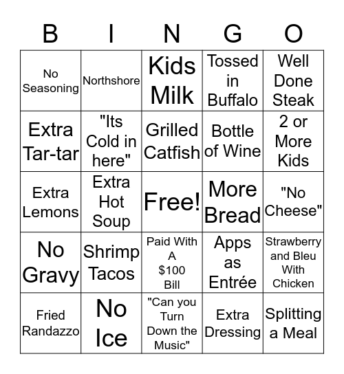 Rocky Hill Bingo Card