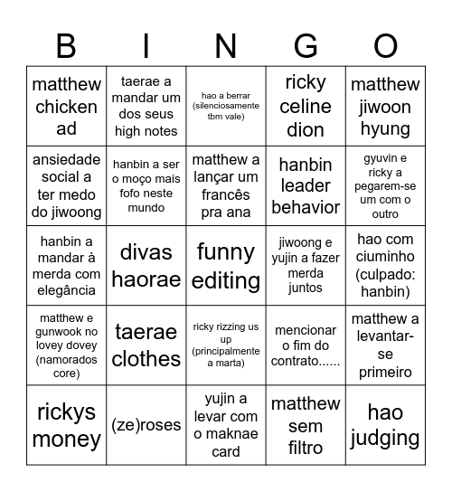 zbtv bingo Card