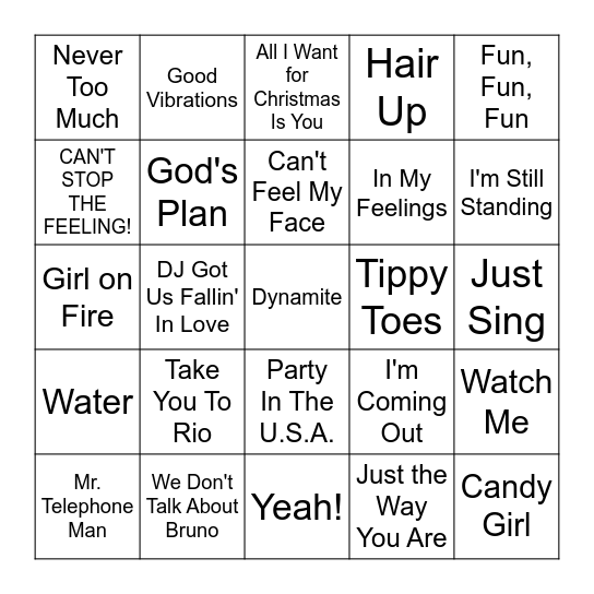 Vibe Bingo Gifts of Hope Bingo Card