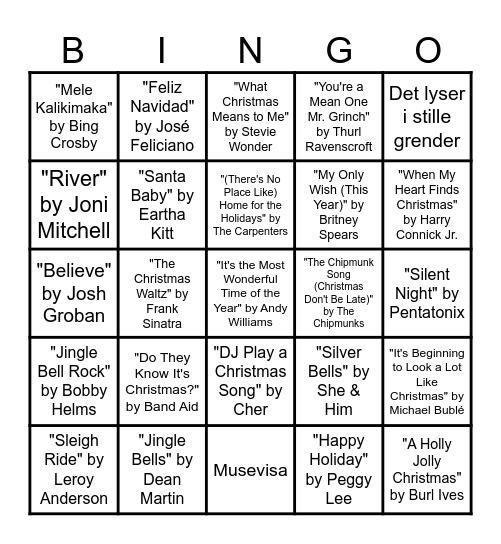 Christmas Bingo Card