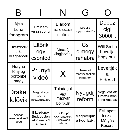 2024 smejz Bingo Card