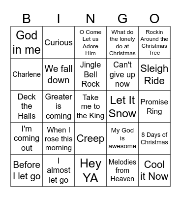 Cato Christmas Party Bingo Card