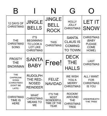 CHRISTMAS BEATS & BINGO Card