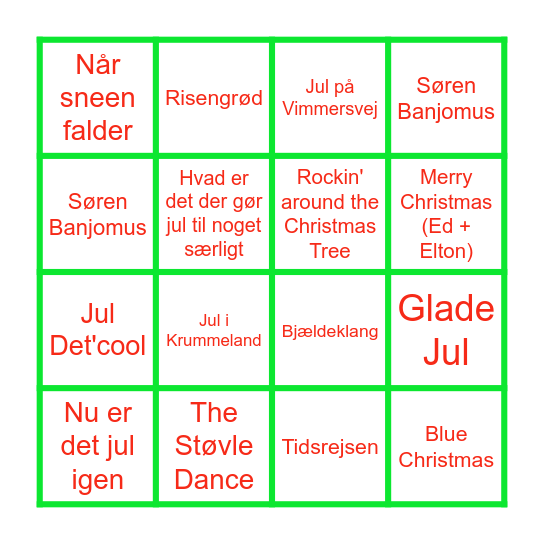 VØS Bingo Card