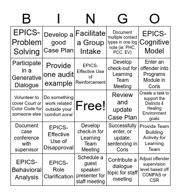 BLT BINGO!!! Bingo Card